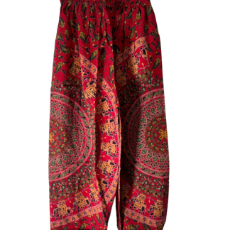 Red Mandala Elephant Harem Pants